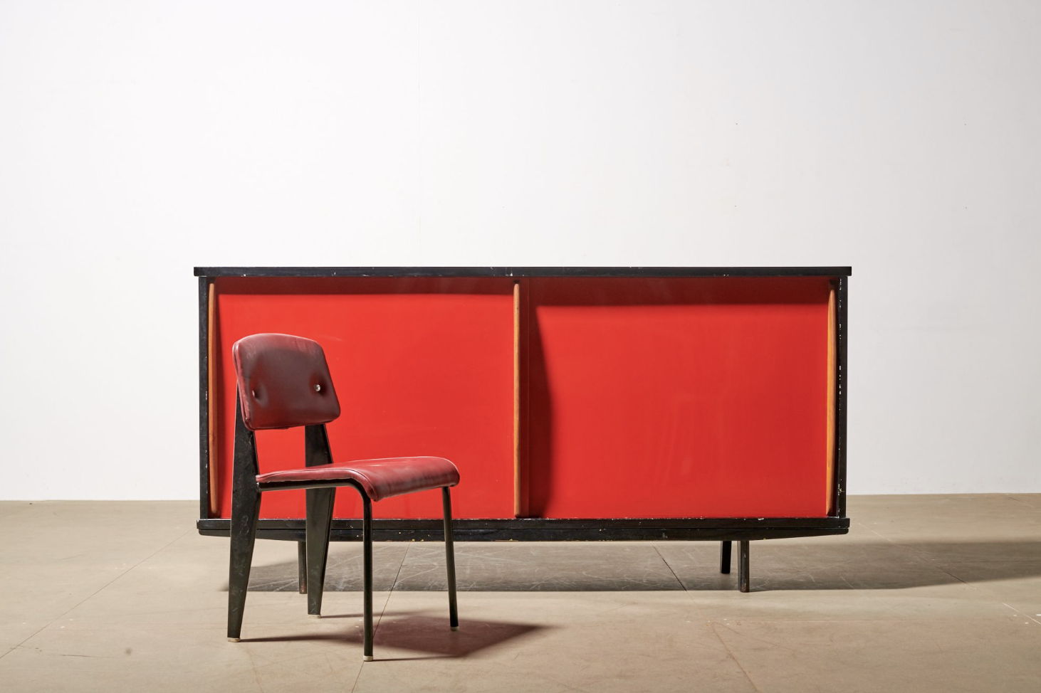 Sideboard, 1952 by Jean Prouvé at Galerie Downtown-LAFFANOUR. Image courtesy of Galerie Downtown-LAFFANOUR