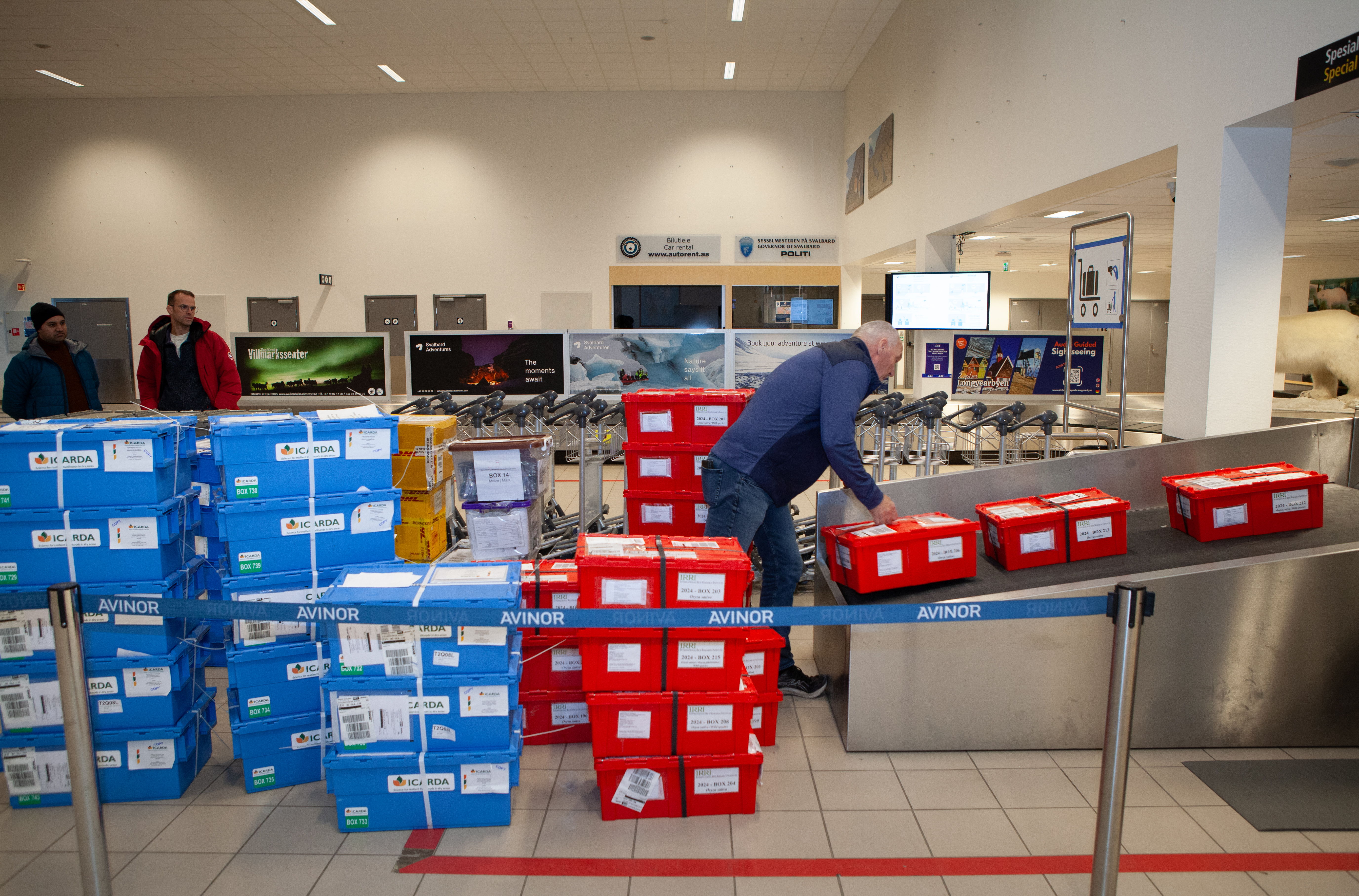 Seed samples from 23 depositors across 21 countries arrive in Svalbard, Norway.