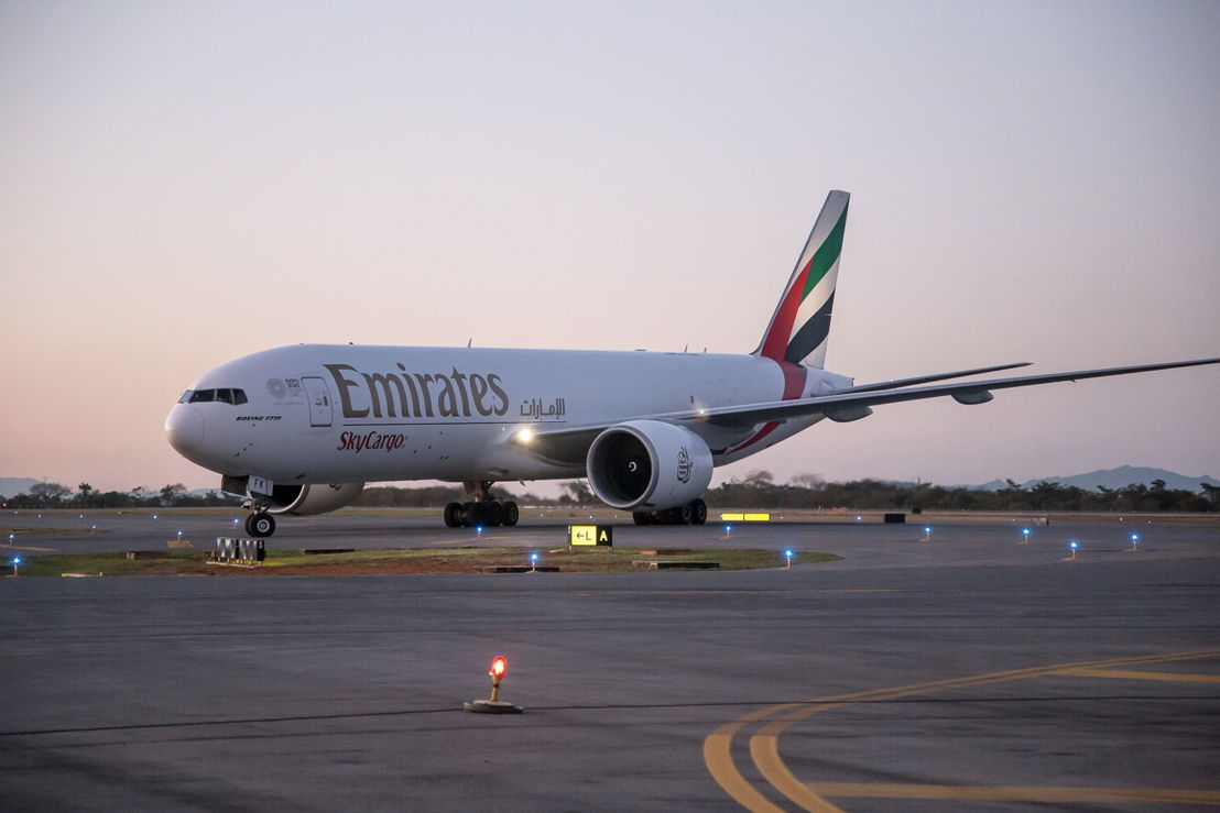 The charter to BH Airport is the largest shipment of vaccines carried by Emirates SkyCargo on a single flight. <br/>Image Courtesy: BH Airport