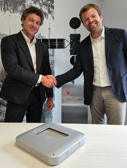  From left to right, Charles-Antoine Goffin, Vice President, Microwave & Imaging Sub-Systems, Thales and Emile de Rijk, CEO of SWISSto12, ©SWISSto12