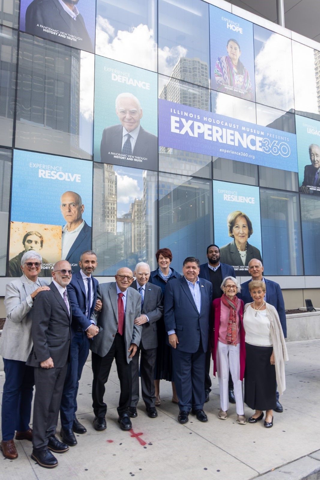 Gov. Pritzker joins museum leadership, elected officials, and community members to celebrate the grand opening of Illinois Holocaust Museum presents Experience360, a new satellite museum located in the heart of downtown Chicago. (Office of the Governor)