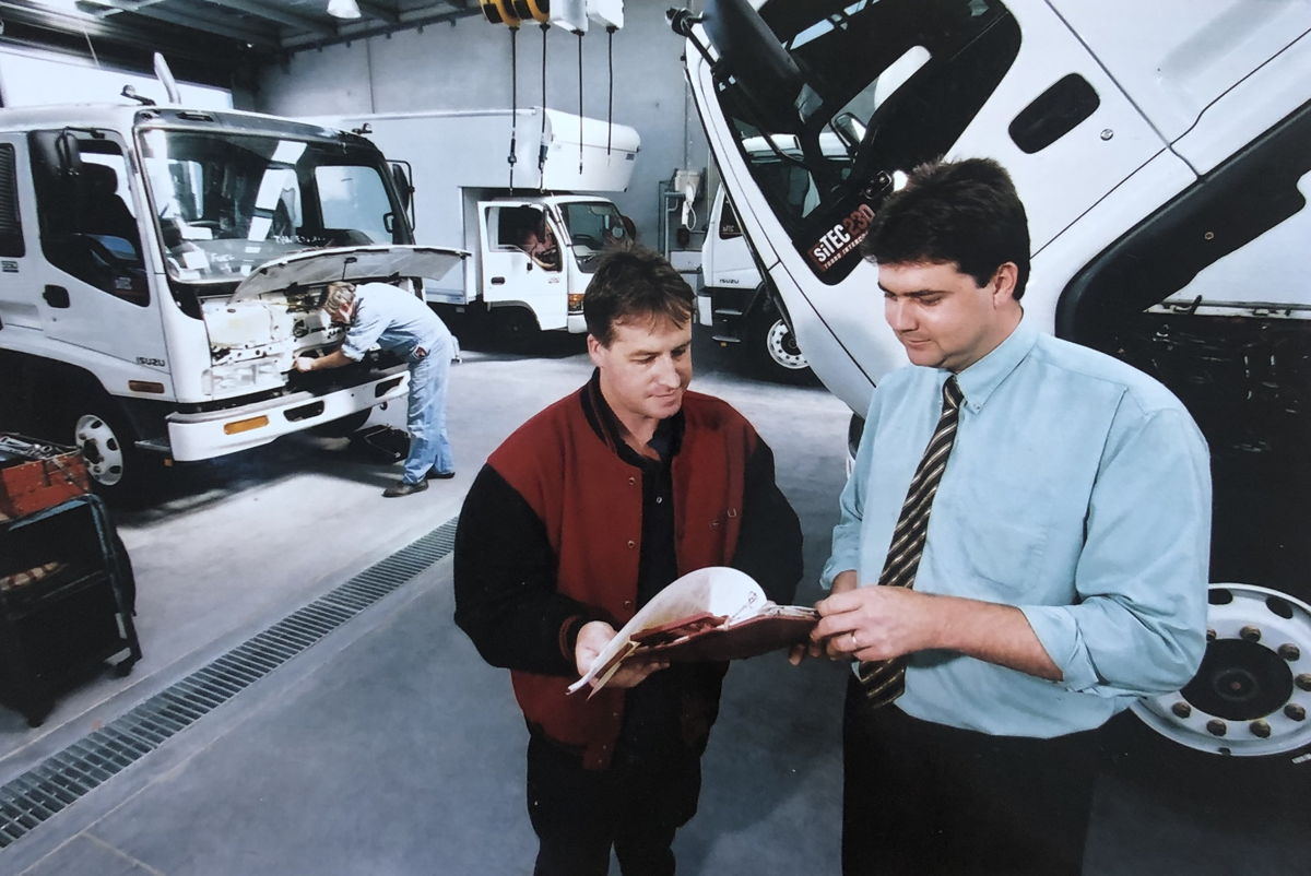 1999: a young Wayne Murphy in the role of Senior Service Advisor with Peter Sherry in the role of Service Manager 