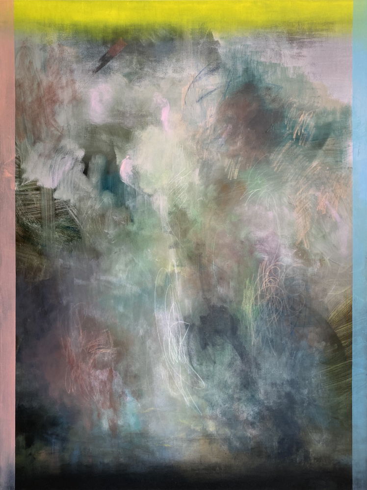 Adelheid De Witte, ‘Feu d’artifice/I’, 2020. Oil & Crayons on Linen, 160x120cm