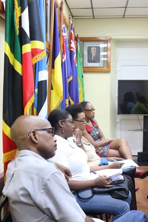 Preparation meeting organized at the OECS Commission in St. Lucia with the education specialists before the mission of the Return to Happiness Programme to Antigua.