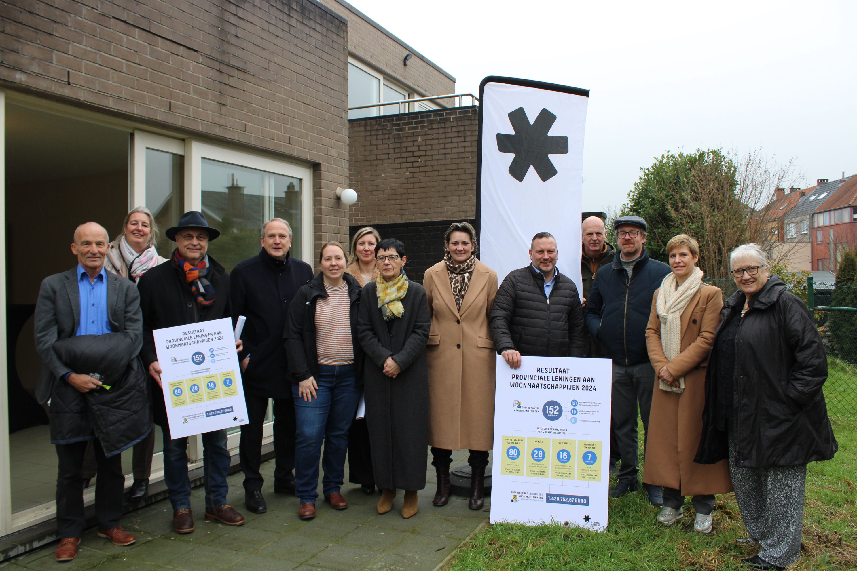 Op 22 januari brachten vertegenwoordigers van de provincie en woonmaatschappijen een plaatsbezoek aan een gerenoveerde woning in Dilbeek.