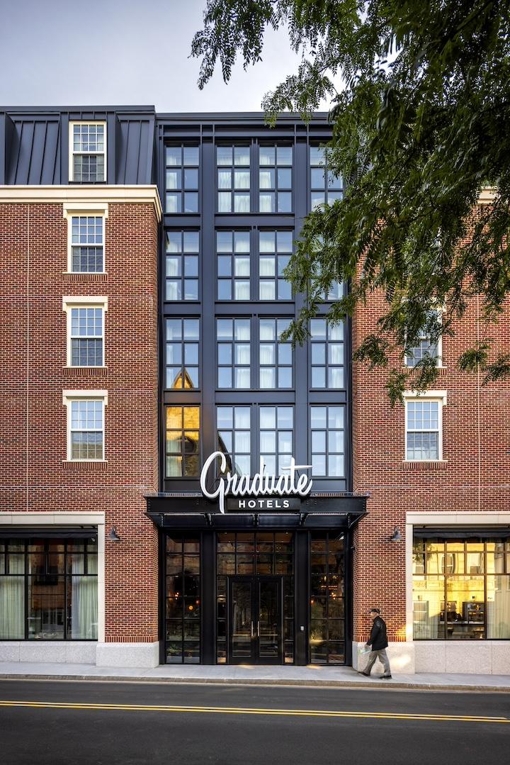 Hotel entrance on Chambers Street (credit: Andrew Frasz)