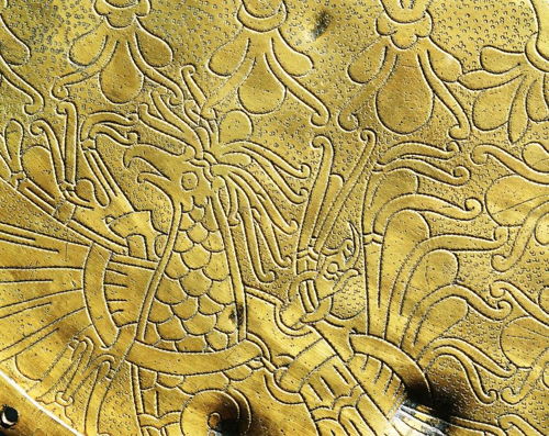 AKG473176 Détail d'une girouette en bronze doré, 12e siècle © Erich Lessing / akg-images