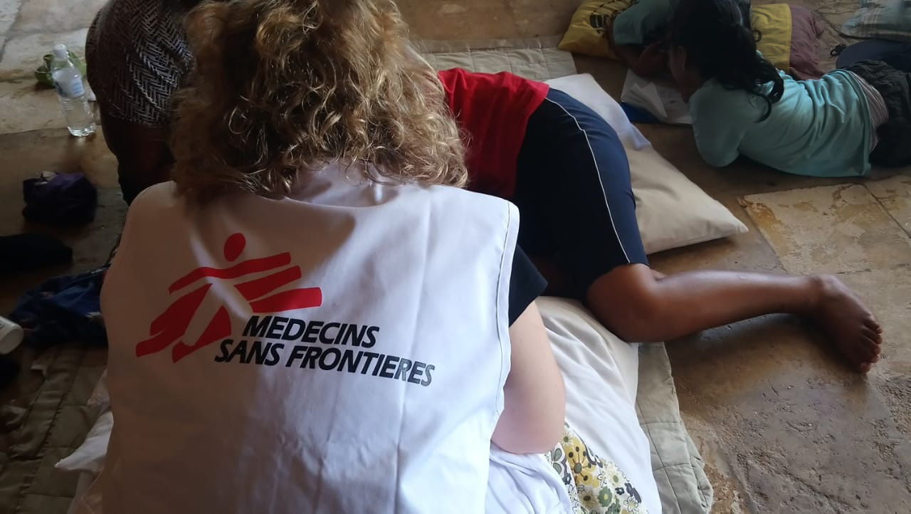 A patient is attended by MSF's mental health team in Nauru, October 2018. Credit MSF