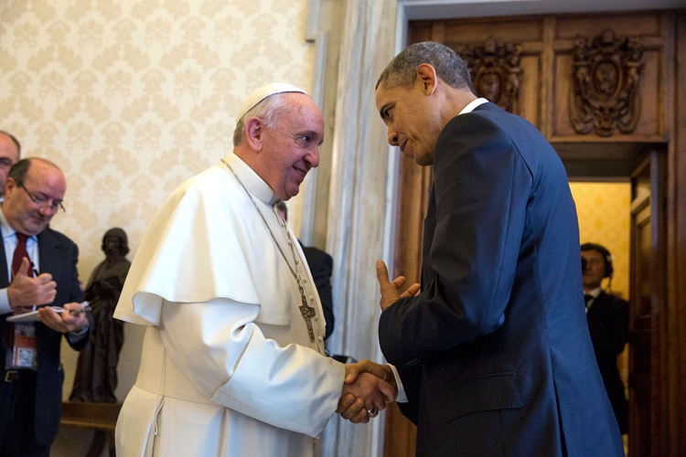 Barack Obama en paus Franciscus