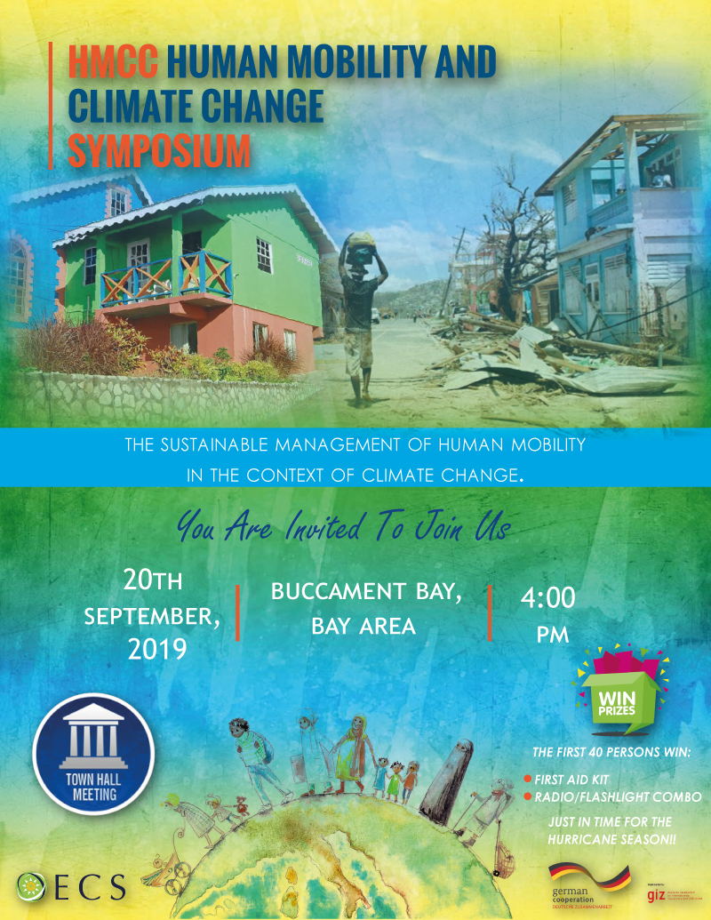 Promotional Flyer: Town Hall Meeting on Human Mobility in the Context of Climate Change in St. Vincent and the Grenadines
