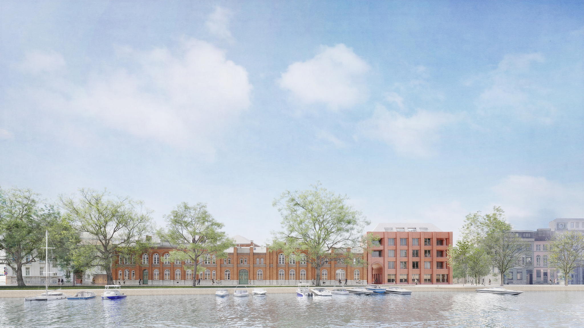 Voorlopig ontwerp van het nieuwe Palazzo-gebouw die de rij voorgevels van de Lindenlei vervolledigt (copyright VDD Project Development & David Chipperfield Architects) Voorlopig ontwerp van het nieuwe Palazzo-gebouw die de rij voorgevels van de Lindenlei vervolledigt (copyright VDD Project Development & David Chipperfield Architects)