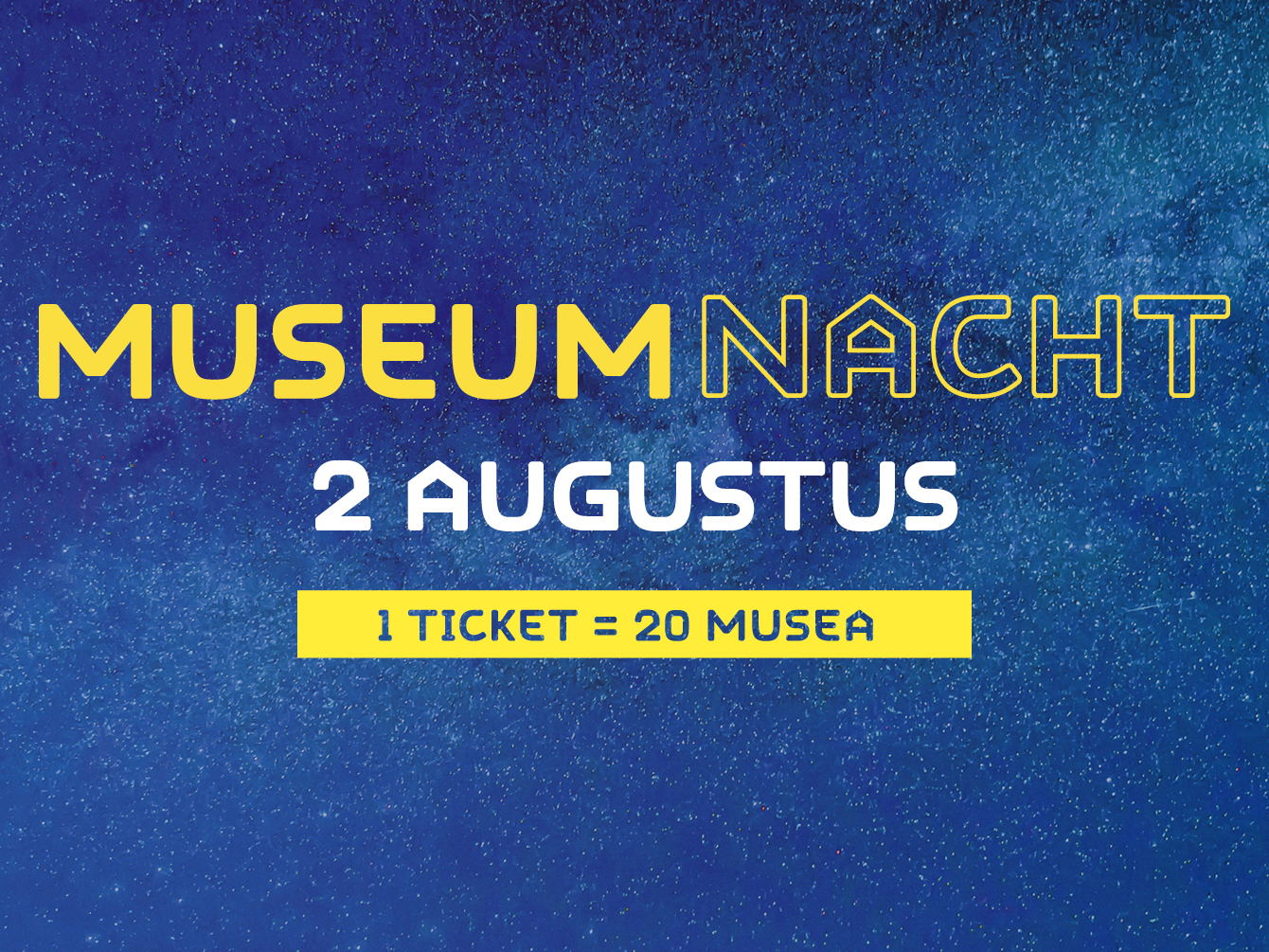 19e editie van Museumnacht op 2 augustus 