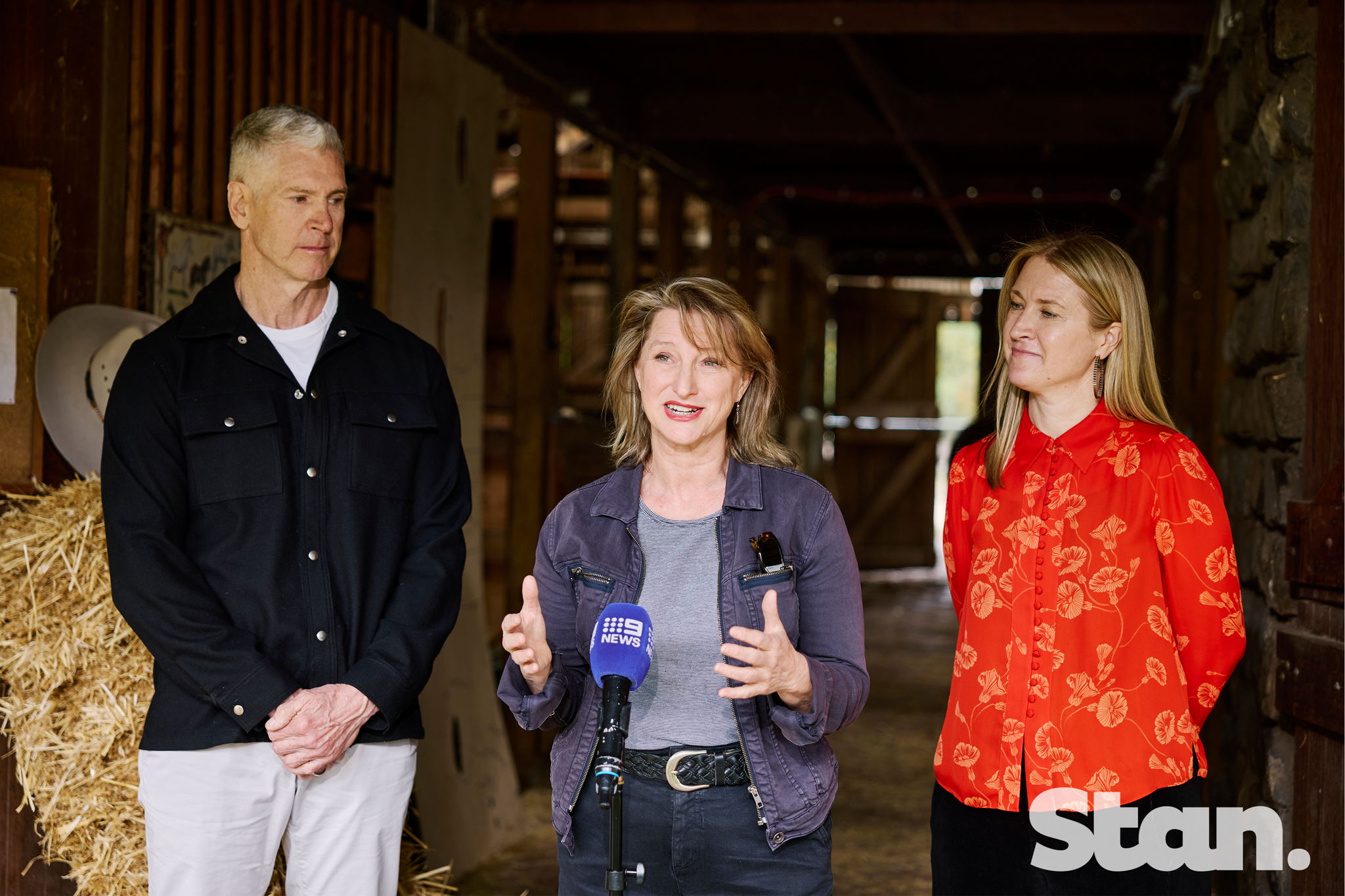 Victorian Minister for Creative Industries Vicki Ward addresses the media during a press briefing at Collingwood Children's Farm