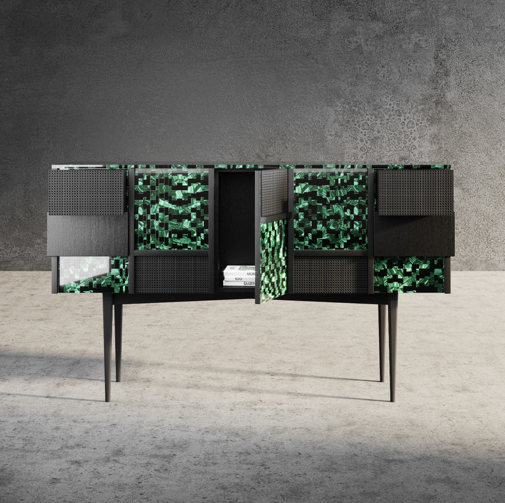 CDW_Ziba Homes_Emerald Envy malachite console