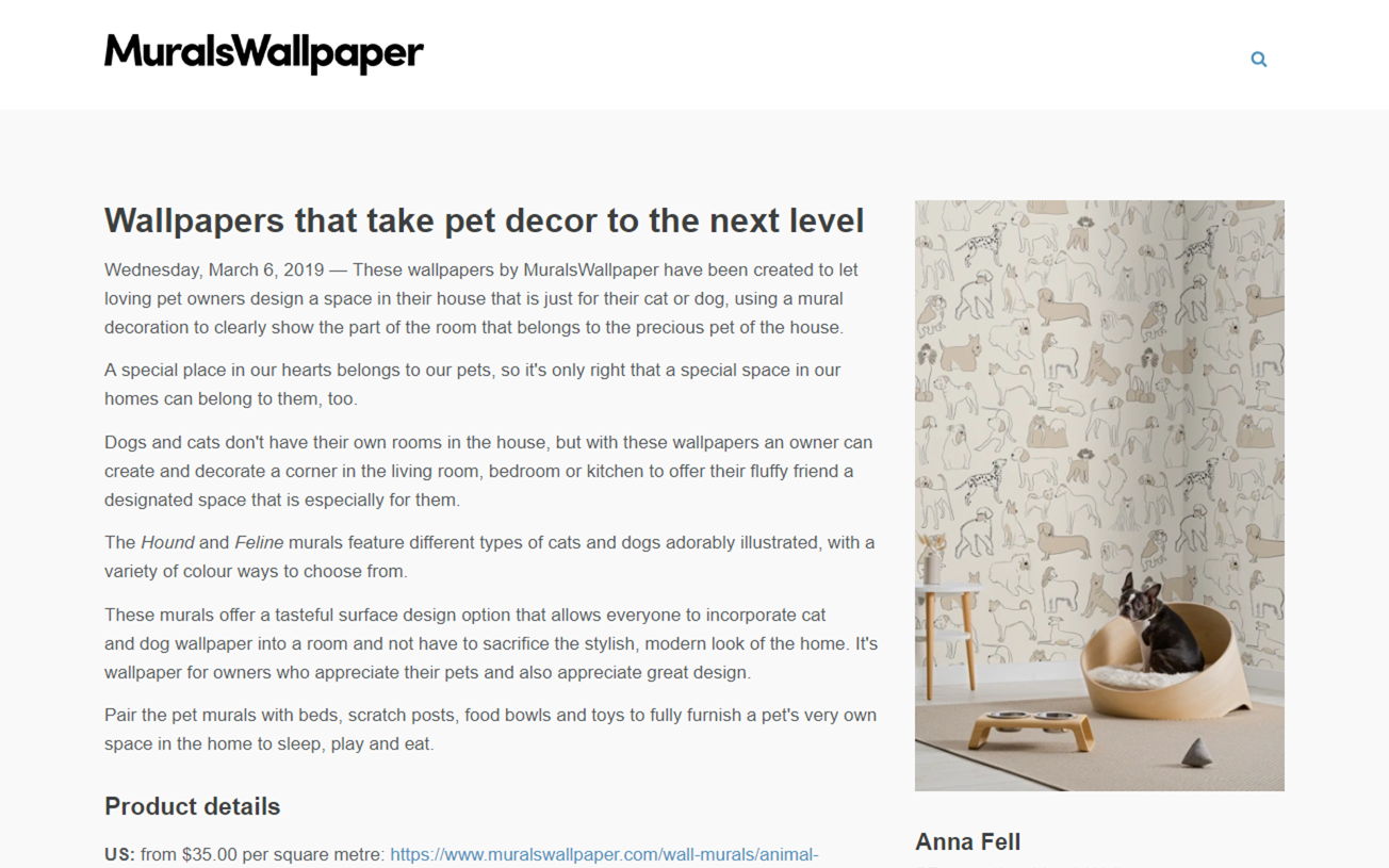 Wallpapers that take pet decor to the next level