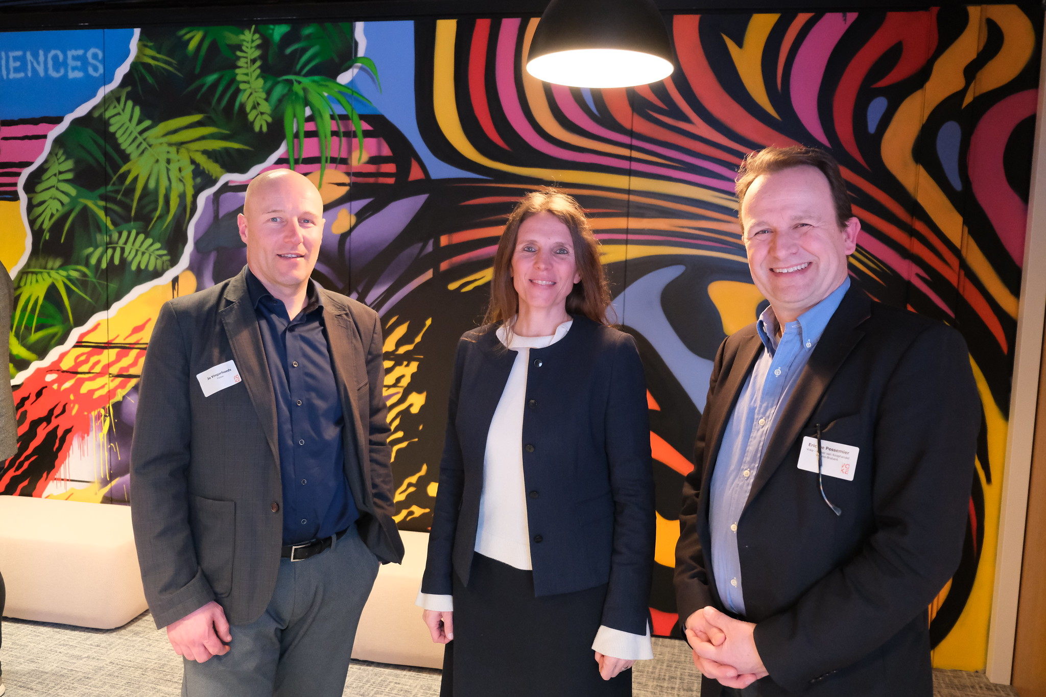 Jo Vingerhoeds (voorzitter stuurgroep Vastgoed Community en Senior Project Developer bij Matexi), Sandy Aers (COO PwC Belgium) en Eric De Pessemier Jo Vingerhoeds (voorzitter stuurgroep Vastgoed Community en Senior Project Developer bij Matexi), Sandy Aers (COO PwC Belgium) en Eric De Pessemier