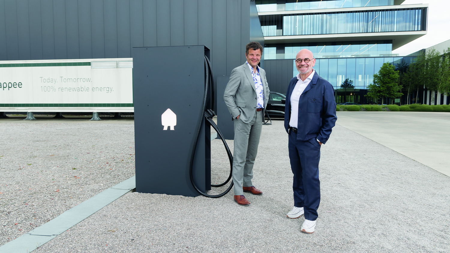 Bart Vercoutere (CEO a.i. van Smappee Services) en Stefan Grosjean (founder en CEO van Smappee Group)
