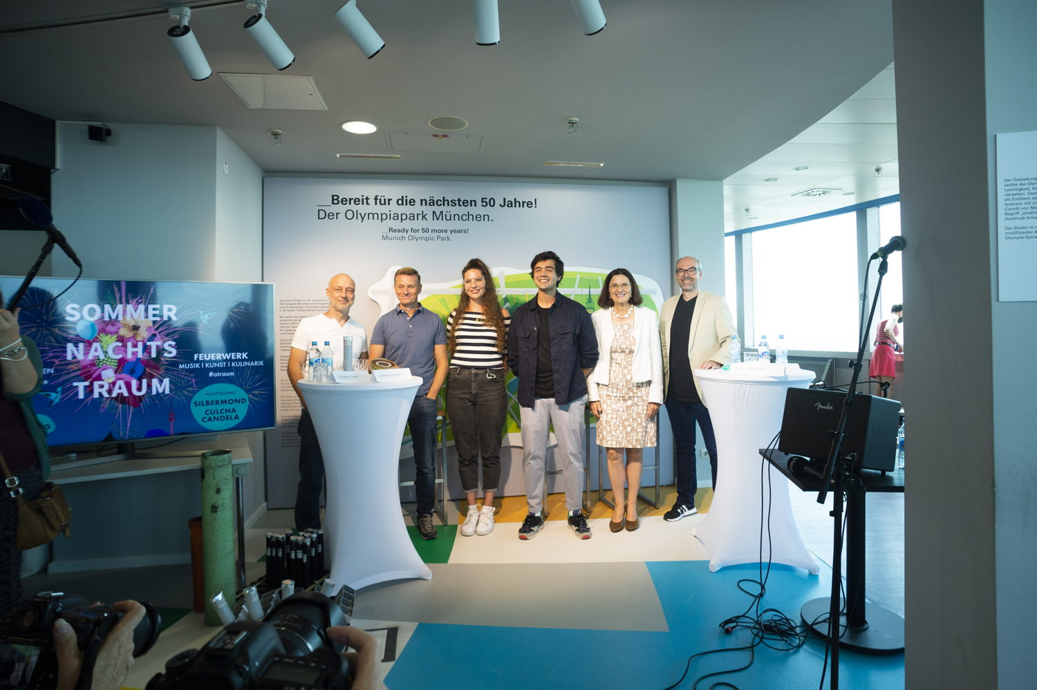 Die Sprecher unserer Pressekonferenz zum Sommernachtstraum 2022. (Fotocredit: Anna Schnauss / Hangenfoto)