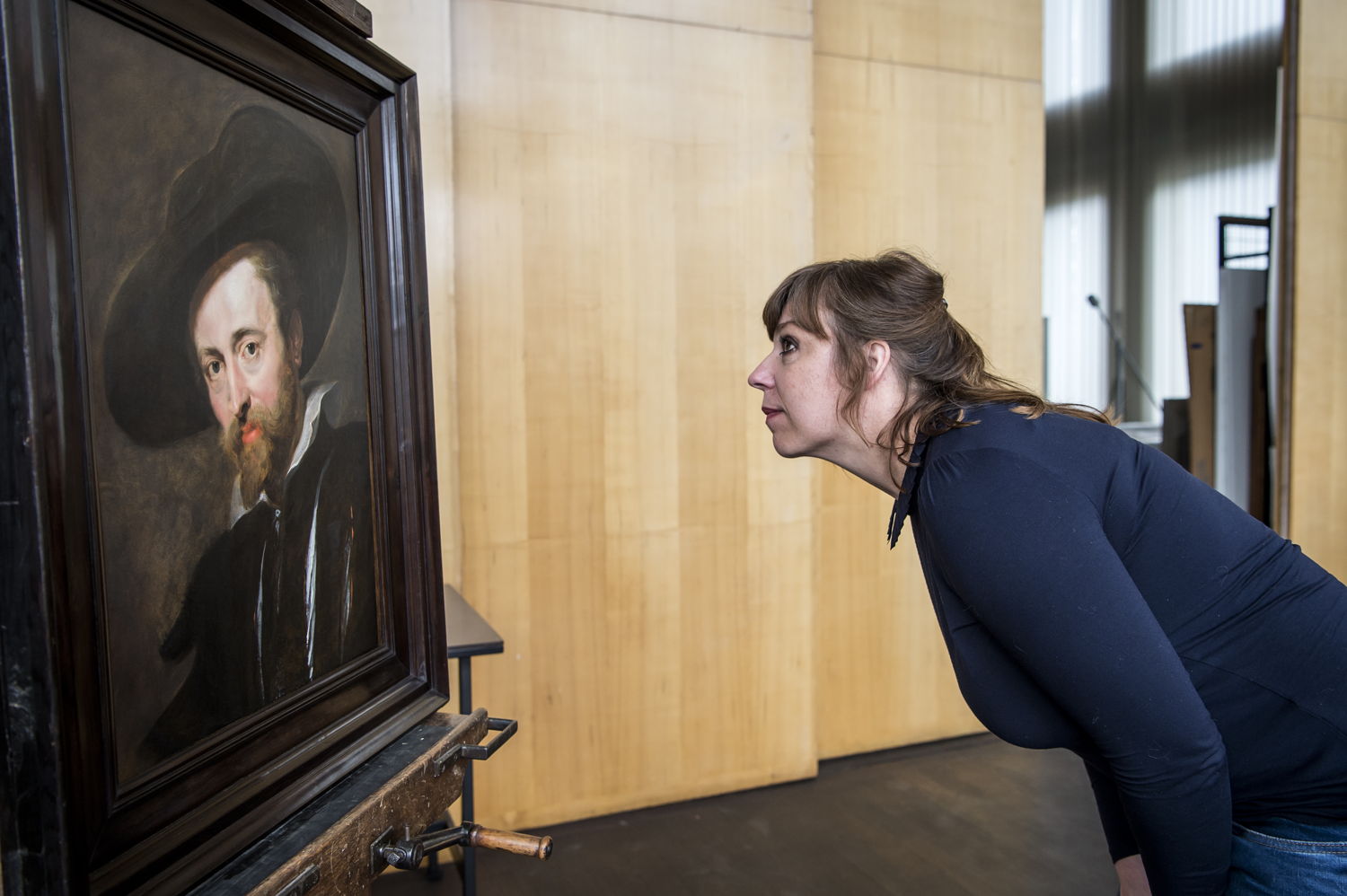 1_Peter Paul Rubens, Zelfportret, Rubenshuis Antwerpen, na restauratie in KIK-IRPA met restauratrice Marie-Annelle Mouffe, opname 13 april 2018, foto Sigrid Spinnox