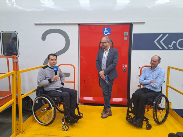 Belgian railway operator presents first autonomously accessible train carriage