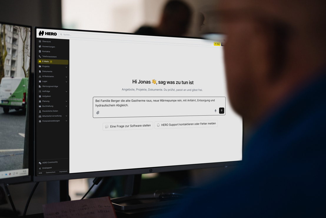 HERO Command Desktop-Ansicht