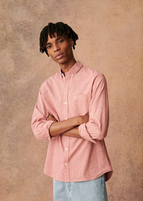 Octobre Editions - Chemise Charlie Pied de Poule Rouge