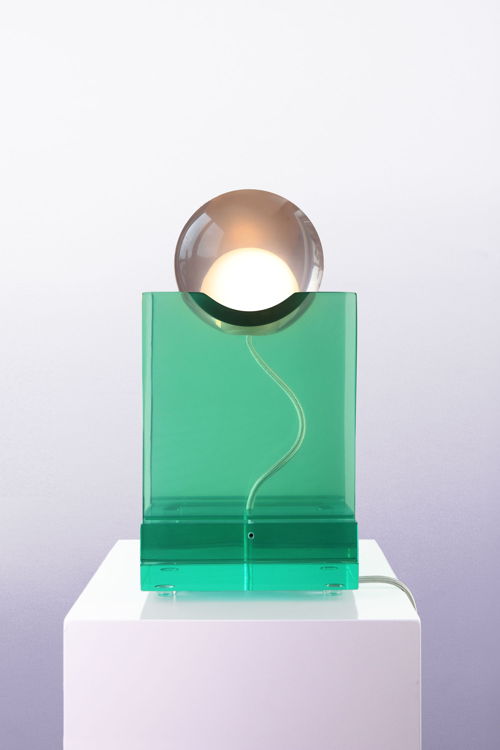 Rotonda Table Lamp in Green Crystal Resin by Adrian Cruz Elements  £1,457