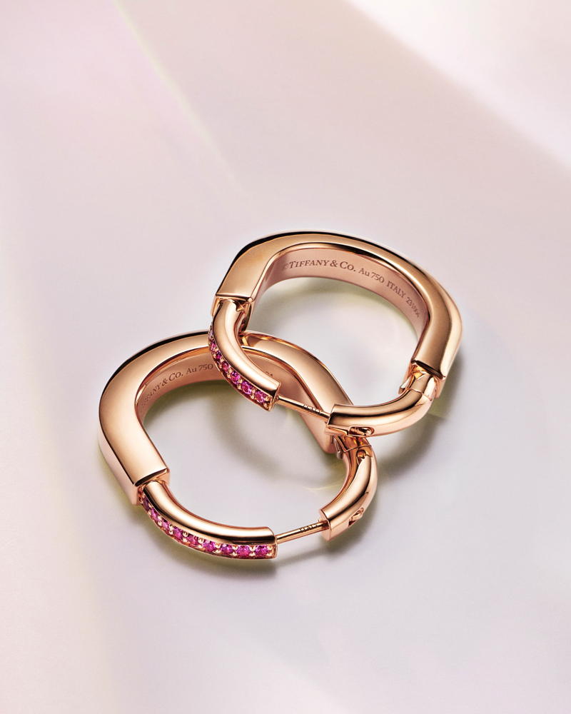 ROSÉ Edition medium earrings in 18k rose