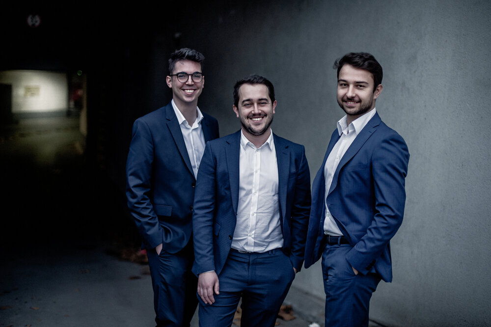 Digita’s founders. From left to right: Wouter Janssens, Tom Haegemans and Lauro Vanderborght. Copyright Digita/Károly Effenberger.