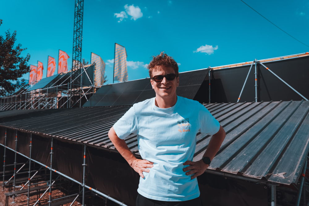 Pieterjan Verhaeghen van Bolt op Rock Werchter 2023 Opwekker Ismaël van Futech ©Ward Rombaut