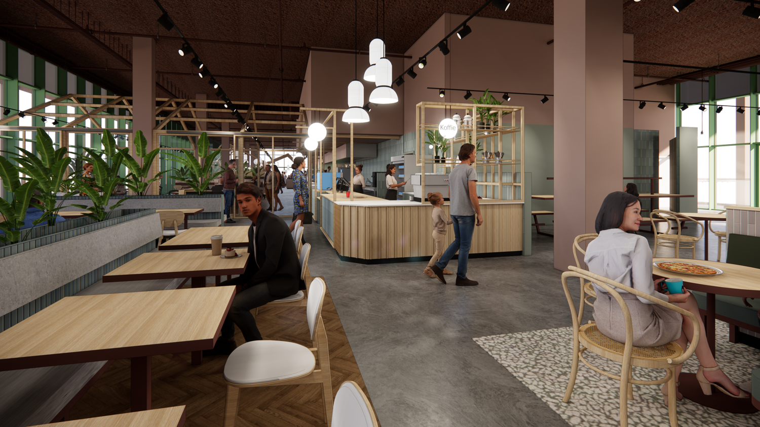 Ontwerp van het nieuwe restaurant in ZNA Cadix.