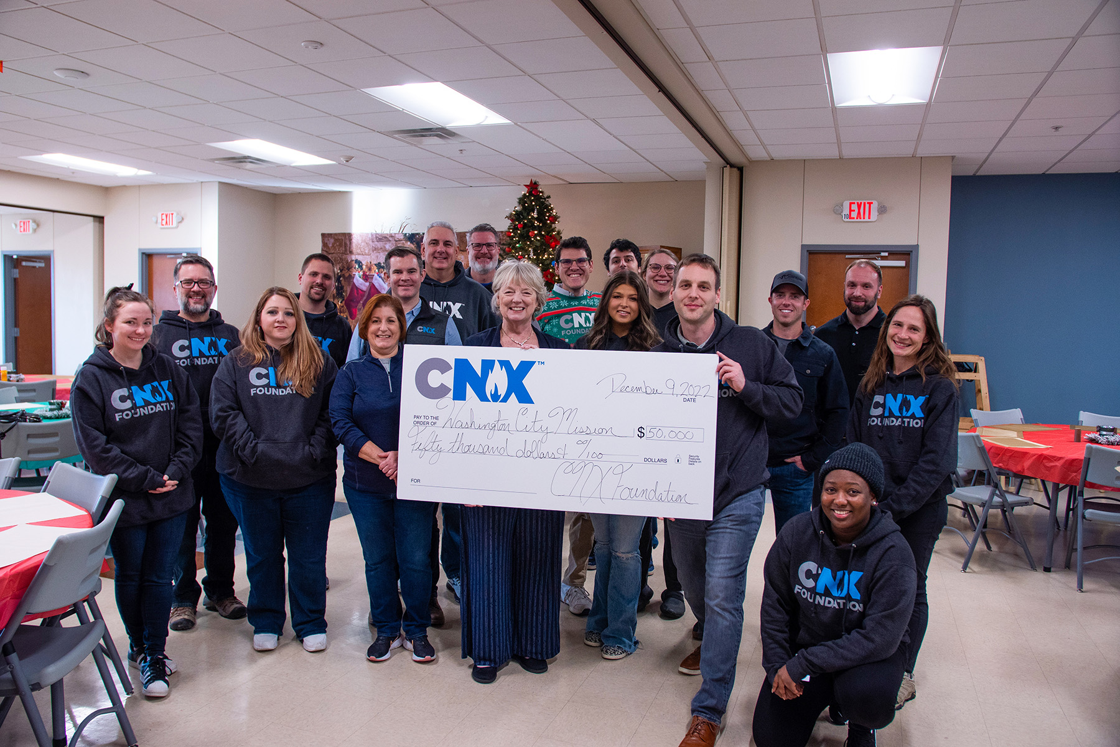City Mission Boosts Operations with $50,000 Donation from CNX Foundation