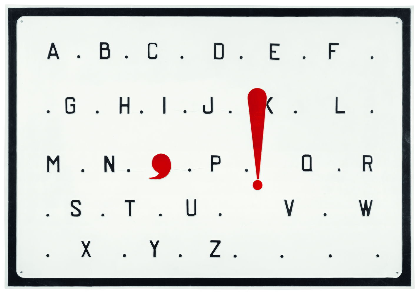 Marcel Broodthaers, L’Alphabet, 1969 © Succession Marcel Broodthaers – Sabam 2021