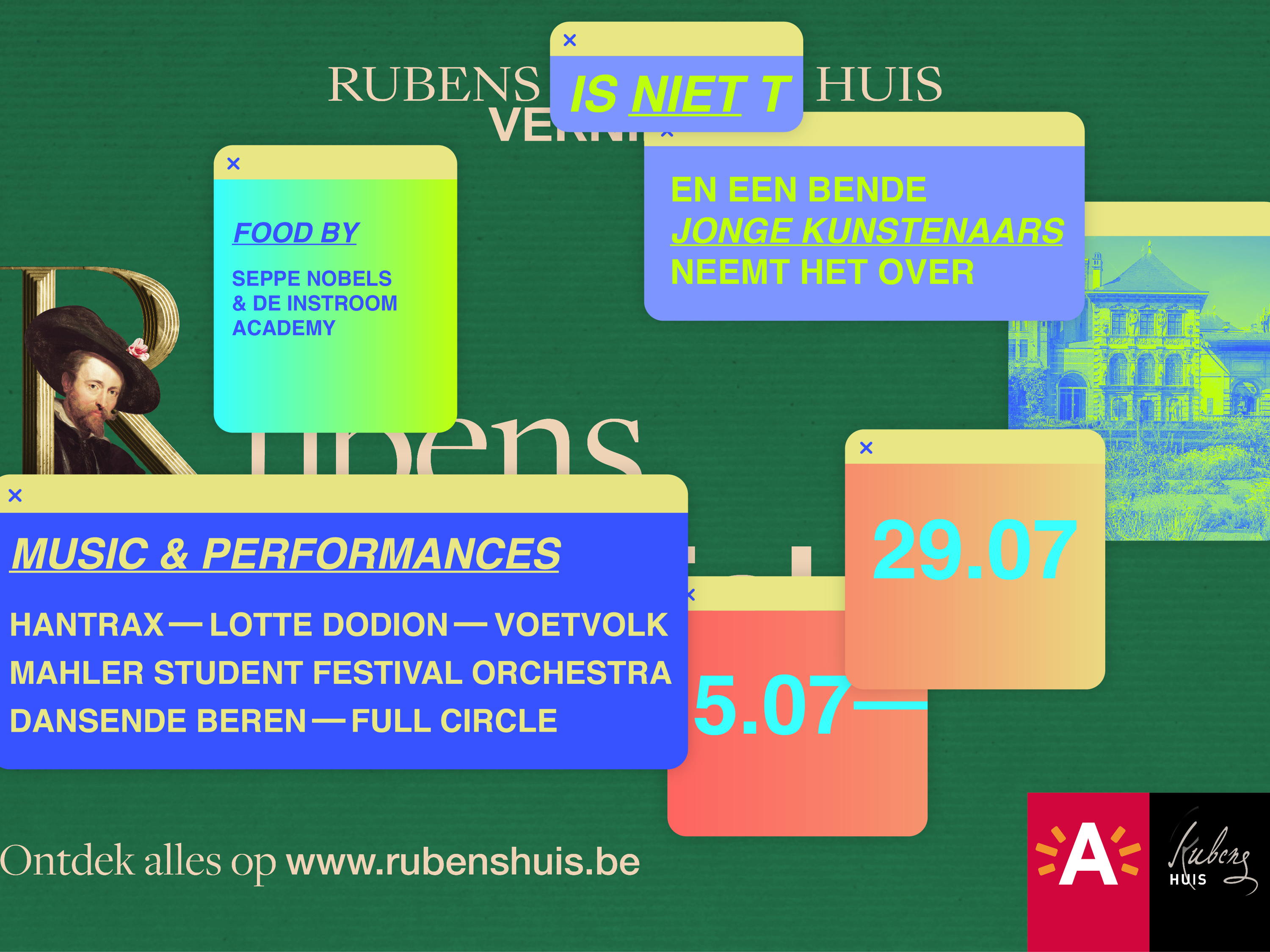Instroom Academy van Seppe Nobels en jong artistiek talent palmen Rubenshuis in