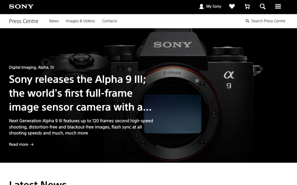 Sony equips journalists with the assets they need to tell their story