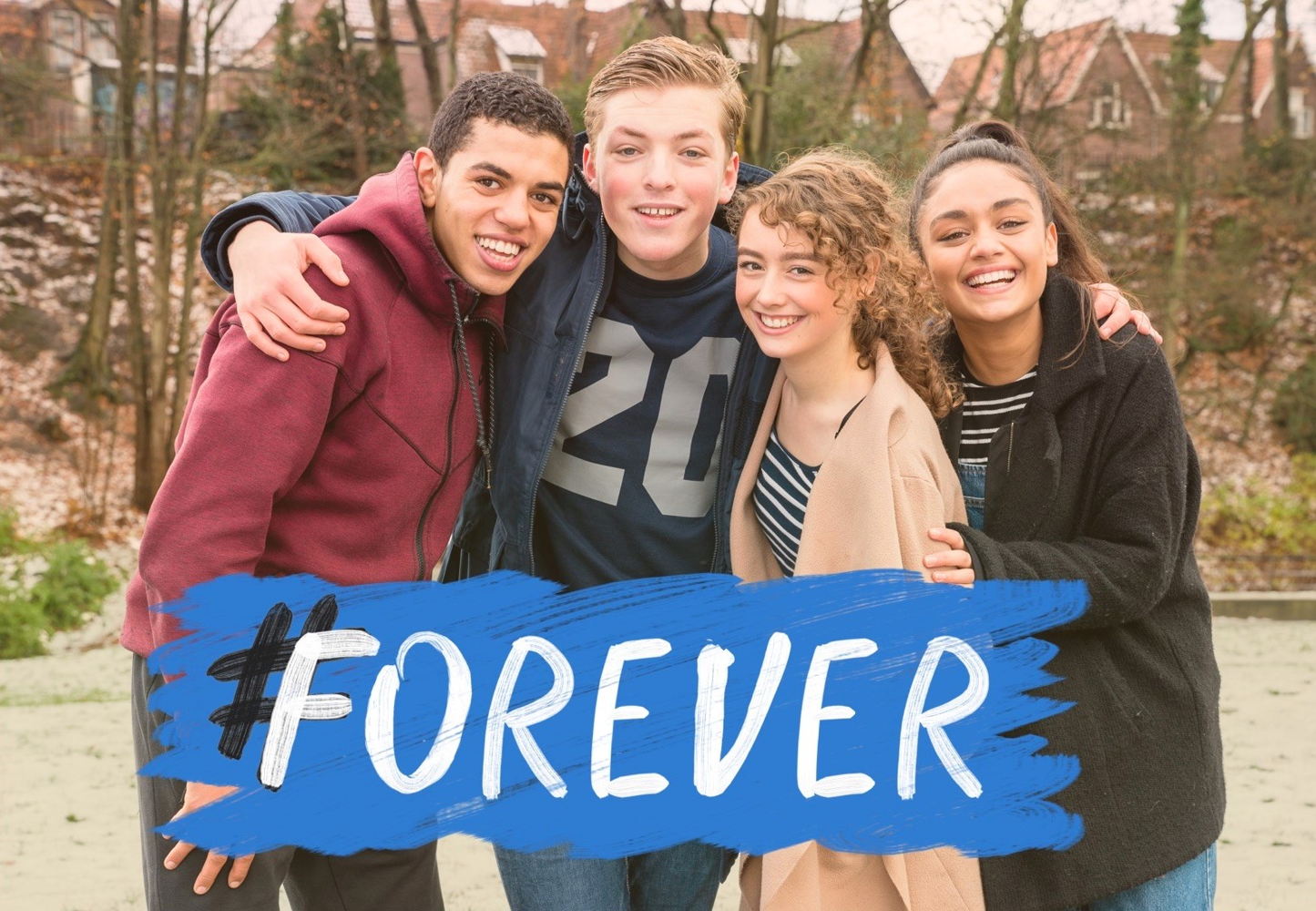Nederlandse cast #FOREVER: Yassine Kji, Koen van der Molen, Manouk Pluis en Selin Akkulak