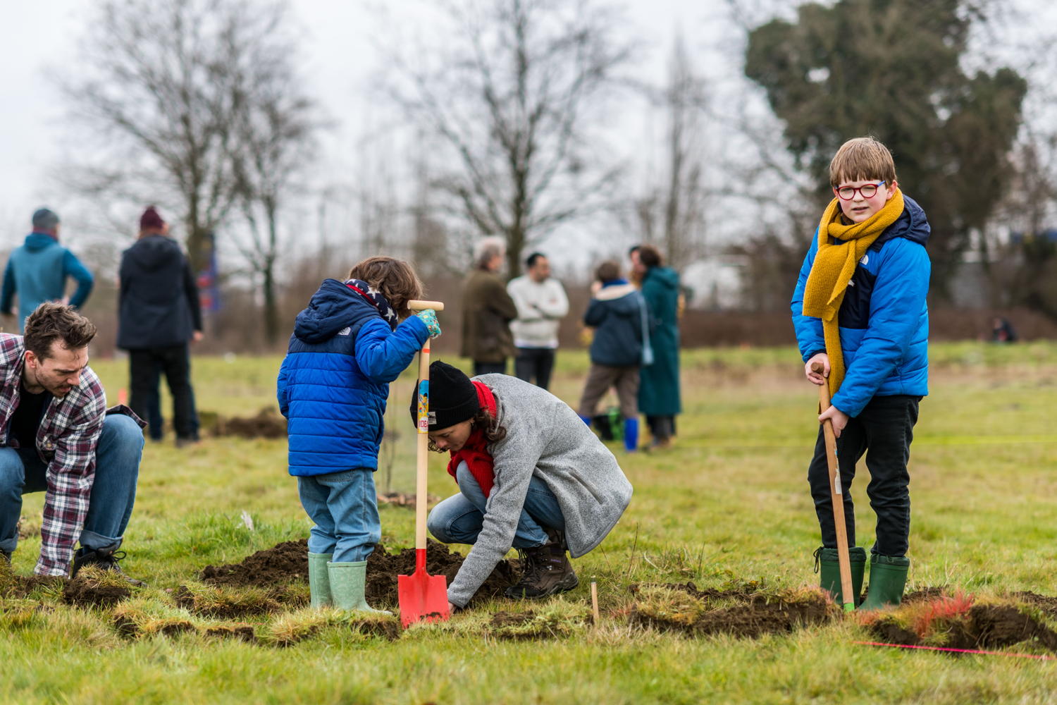 Aanplanting voedselbos © Dries Luyten