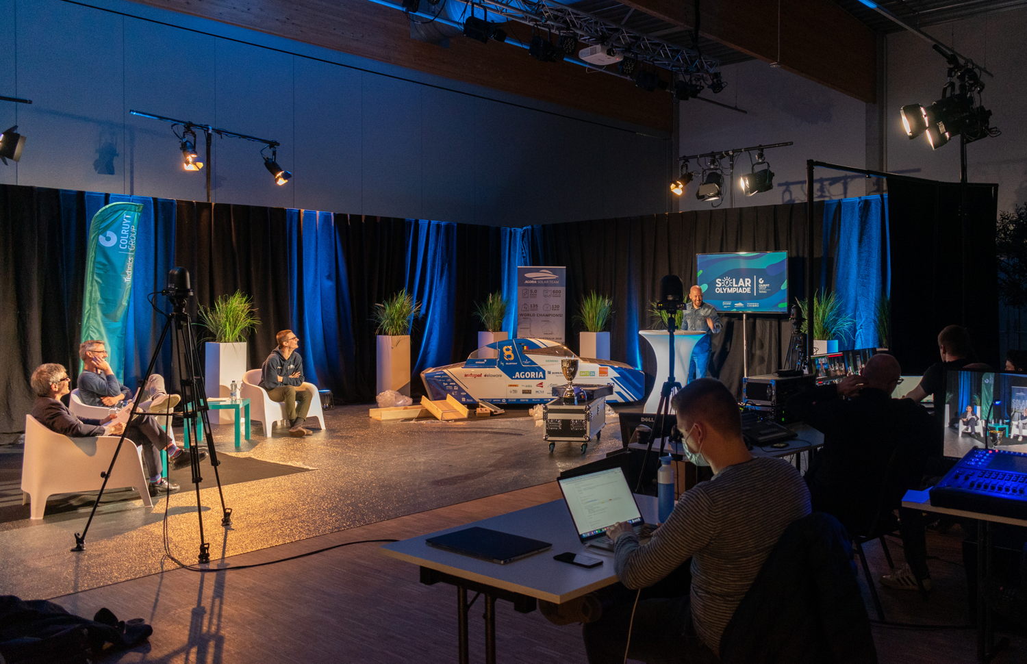 Set van de liveshow van de Solar Olympiade 2021 op Technopolis