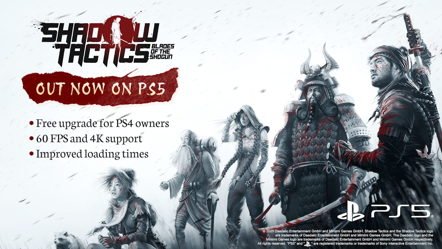 Shadow Tactics: Blades of the Shogun Strikes Again – Now on PlayStation 5 with 4K, 60 FPS, and Free PS4 Upgrade