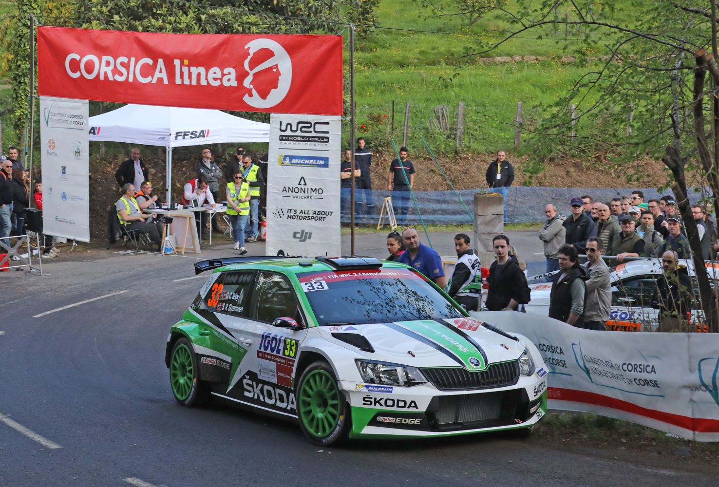 At the fourth round of the FIA World Rally Championship, ŠKODA youngsters Ole Christian Veiby and Stig Rune Skjaermœn (NOR/NOR) finished fourth in WRC 2 category