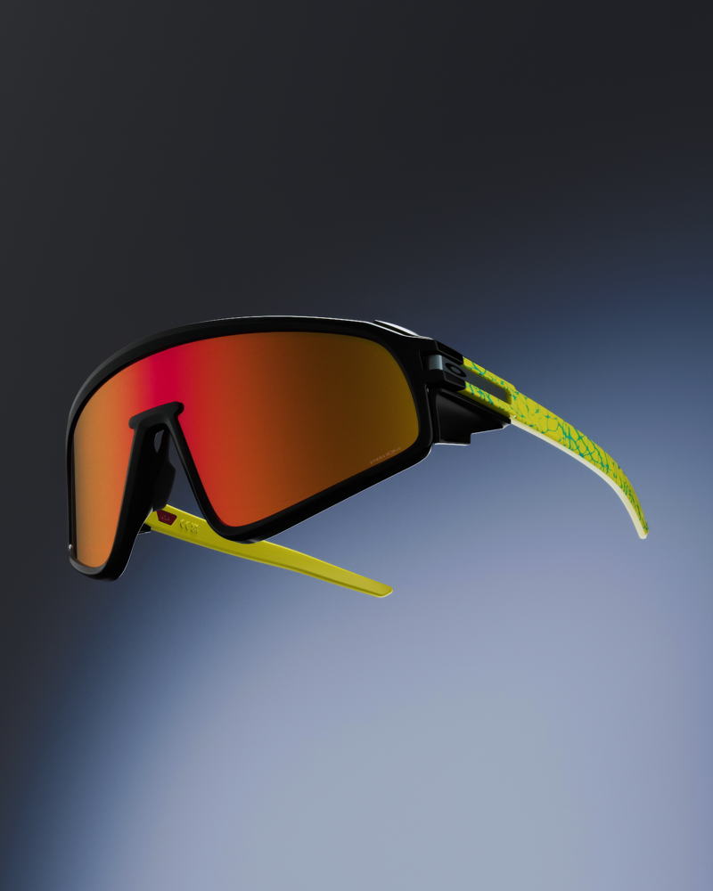 OAKLEY INNER SPARK LATCH PANEL BLACK INK/MATTE TENNIS BALL YLLW/CELESTE NEURON W/ PRIZM RUBY