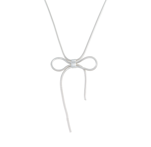 mini bow necklace - silver €250 - gold €290