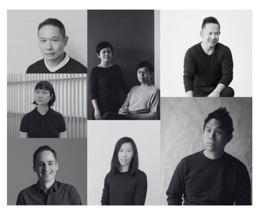 From top left, clockwise: Voon Wong of Viewport Studio, Studio Juju, Nathan Yong, Gabriel Tan, Wendy Chua and Gustavo Maggio of Forest & Whale and Tiffany Loy