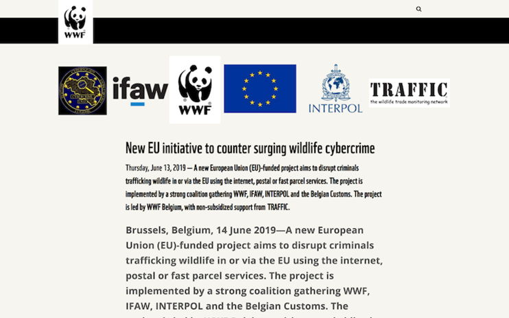 New EU initiative to counter surging wildlife cybercrime