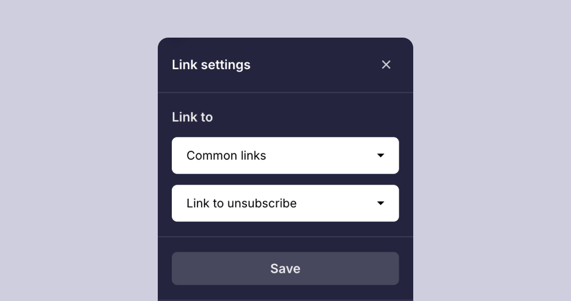 Adding an unsubscribe link to campaigns