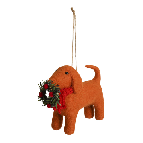 HOME, Felt Dog Assorted Hanging Decoration, 141148156, £5