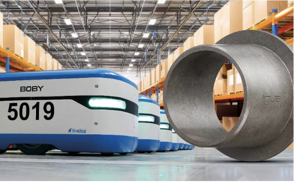 Deze robot draagt 600 kg zware schappen
