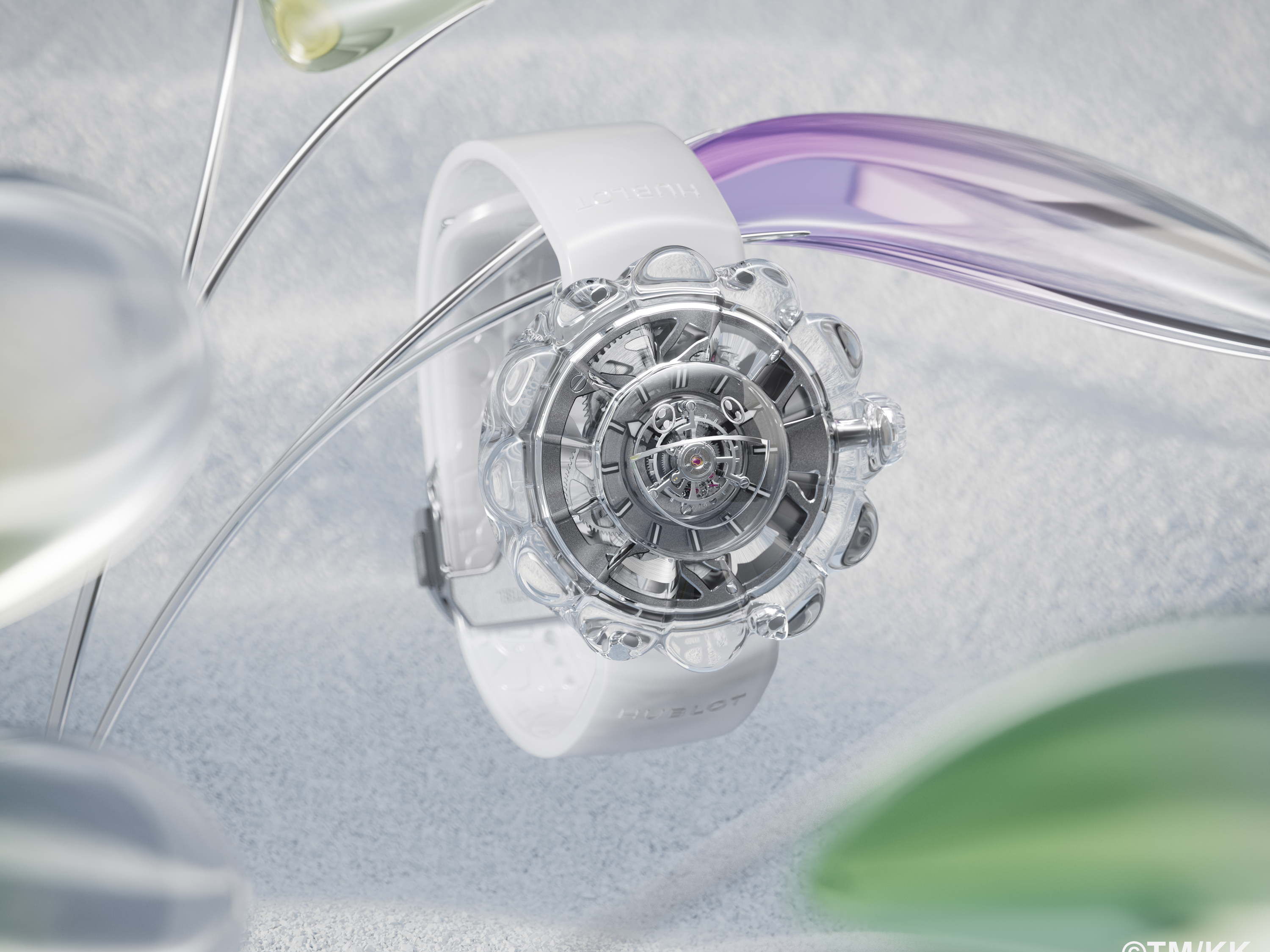 ZAFIRO FLORAL Y TOURBILLON CENTRAL: HUBLOT REVELA EL MP-15, CREADO CON TAKASHI MURAKAMI