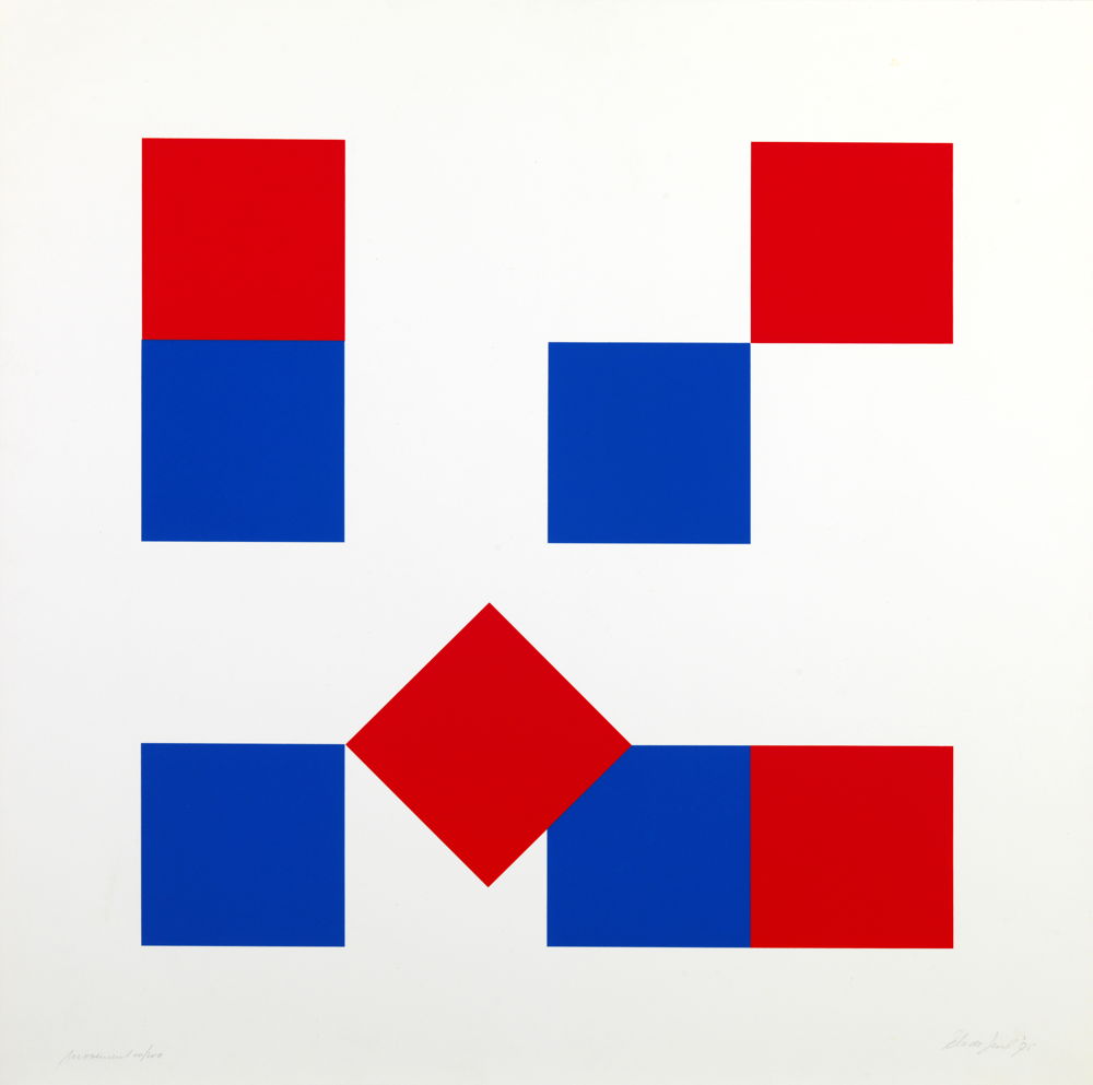 Els de Groot, Movement, 1965, zeefdruk, 65 x 65 cm, Collectie Stedelijk Museum Schiedam