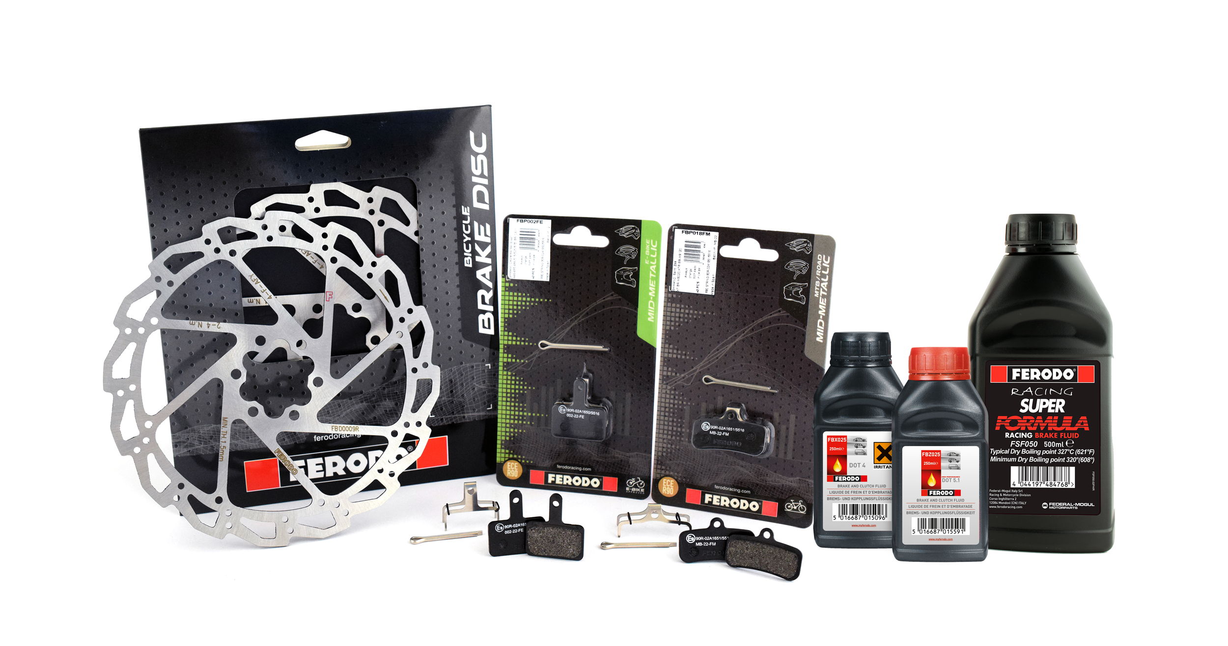 Ferodo Racing’s new range of top-performing brake pads, discs and fluid for conventional and electric bicycles